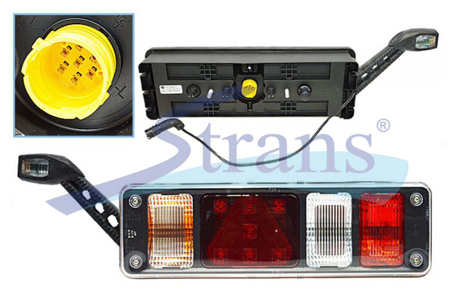 Rear Lamp Complete Krone Led 24V 7 Pin 1X7+4X2 Pin Easyconn Py21W